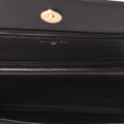 Caviar Quilted Boy Wallet On Chain WOC Dark Brown