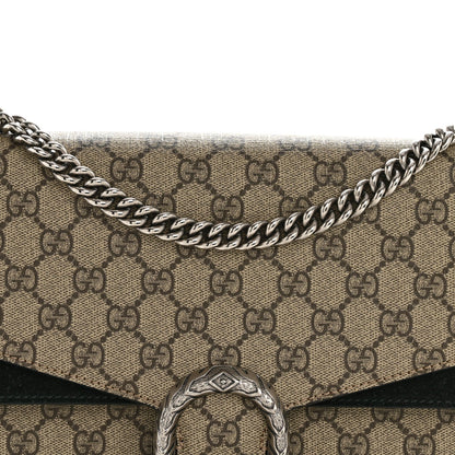 GG Supreme Monogram Medium Dionysus Shoulder Bag Black