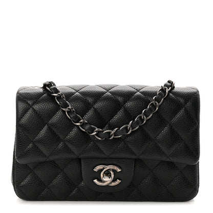 Caviar Quilted Mini Rectangular Flap Black