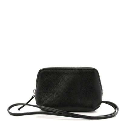 Grained Calfskin Owen Pouch Black