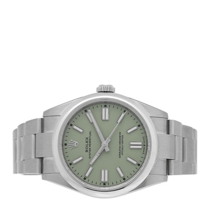 Stainless Steel 41mm Oyster Perpetual Watch Pistachio 134300