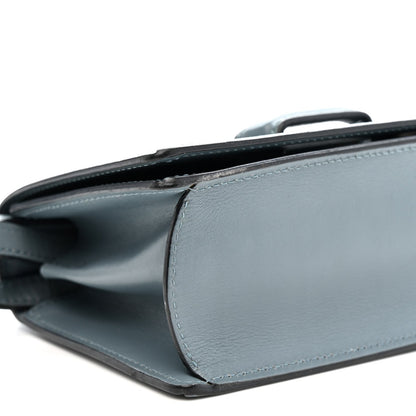 Calfskin Mini Barcelona Shoulder Bag Stone Blue