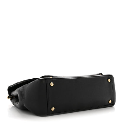 Caviar Quilted Large Business Affinity Flap Black