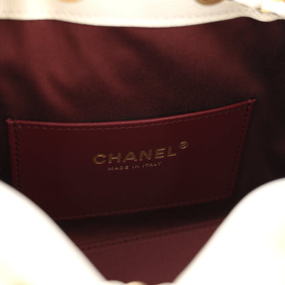 Caviar Quilted Mini Chanel 25 Handbag White