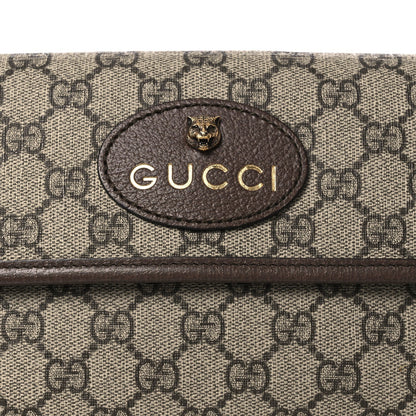 GG Supreme Monogram Neo Vintage Web Belt Bag Brown