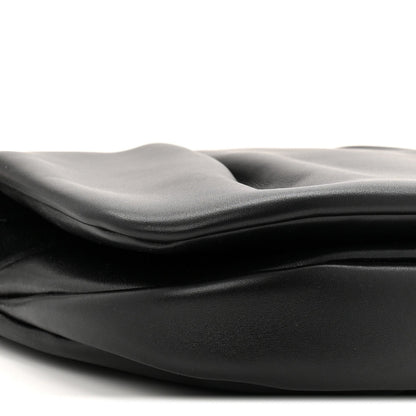 Shiny Nappa Calfskin Paseo Satchel Black