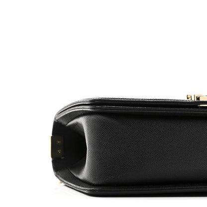 Caviar Quilted Medium Boy Flap Black