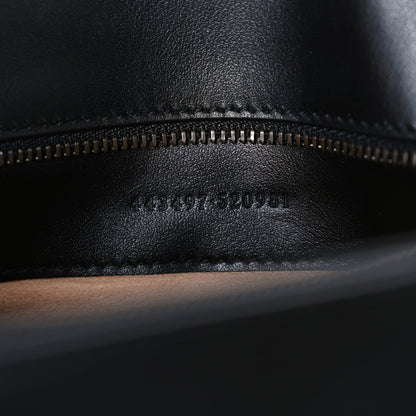 Calfskin Matelasse Small GG Marmont Shoulder Bag Black