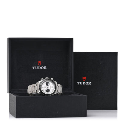 Stainless Steel 41mm Black Bay Chronograph Panda Automatic Watch White 79360N
