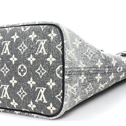 Denim Monogram Jacquard Neverfull MM Grey