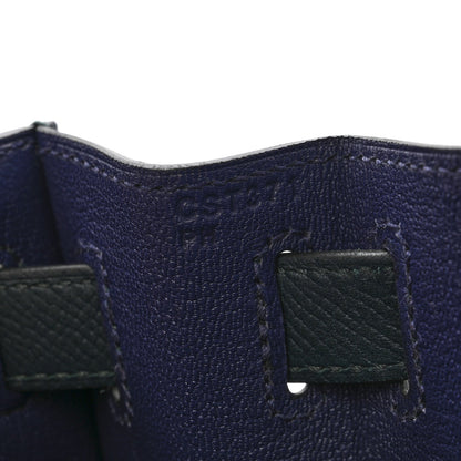 Epsom Sombrero Taurillon Clemence Kellygraphie Lettre H Kelly Sellier 28 Vert Cypress Bleu Obscur Malachite Bleu Encre