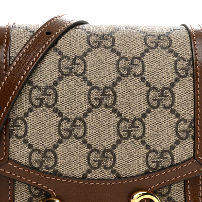 GG Supreme Monogram Mini Horsebit 1955 Crossbody Bag Beige Brown Sugar