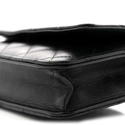 Lambskin Quilted Wallet On Chain WOC Black