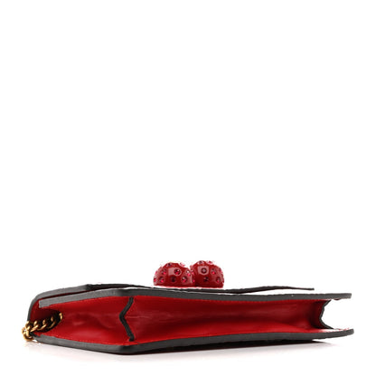 Guccissima Mini Cherry Chain Bag Hibiscus Red
