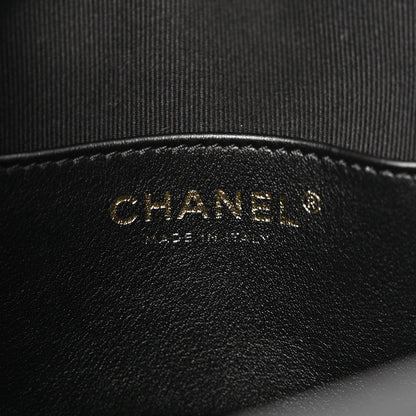 Suede Quilted Medium Chanel 25 Handbag Black