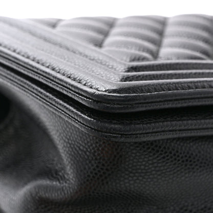 Caviar Quilted Small Boy Flap Black