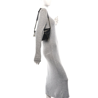 Caviar Quilted Business Affinity Waist Belt Bag Black