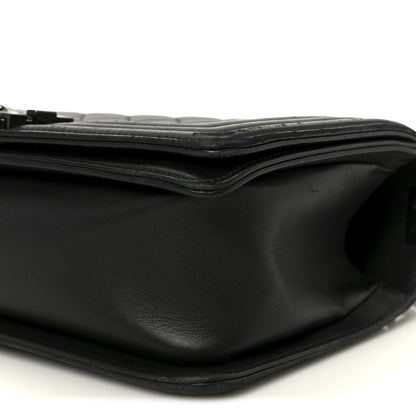 Calfskin Quilted Medium Boy Flap So Black