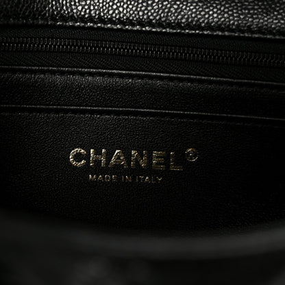 Caviar Quilted Small Handy CC Flap Black