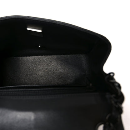 Lambskin Quilted Mini Square Flap So Black