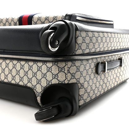 GG Supreme Monogram Web Medium Savoy Trolley Beige Blue