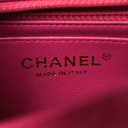 Lambskin Quilted Mini Square Flap Pink