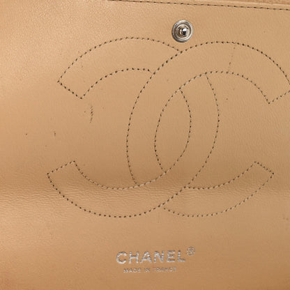 Caviar Quilted Jumbo Double Flap Beige Clair