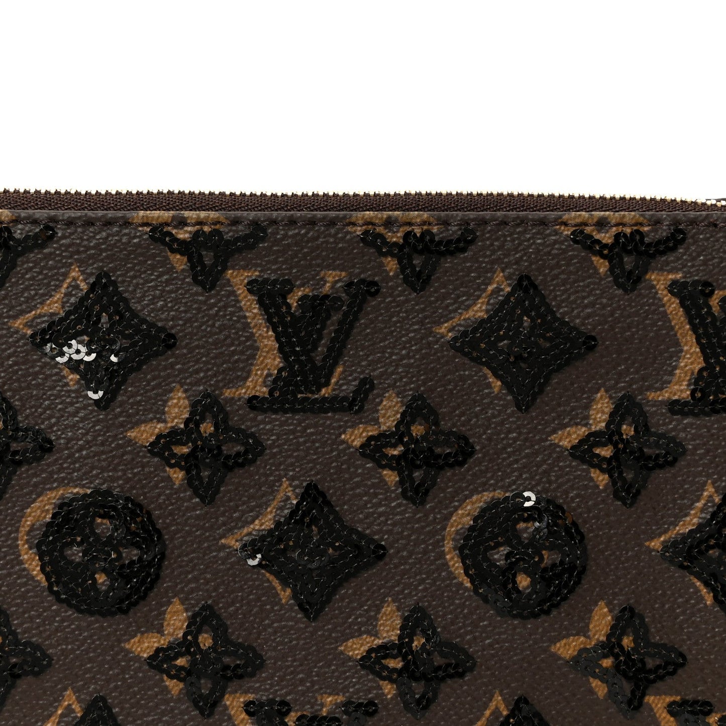 Monogram Sequins Pochette Accessories Black