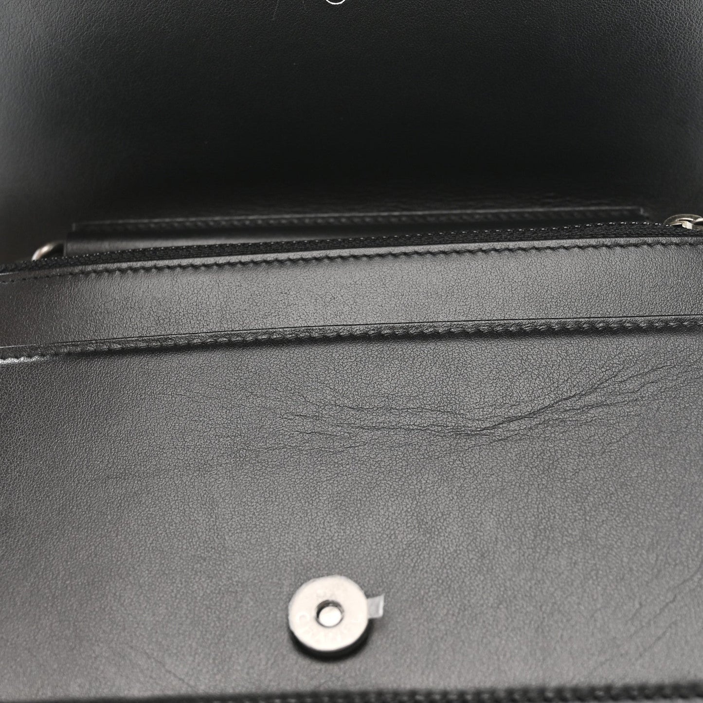 Caviar Quilted Boy Wallet On Chain WOC Black
