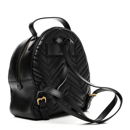 Calfskin Matelasse GG Marmont Dome Backpack Black