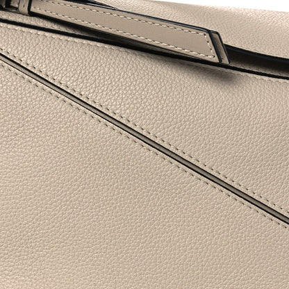 Grained Calfskin Small Puzzle Bag Sand