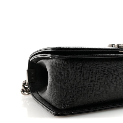 Caviar Quilted Medium Boy Flap Black