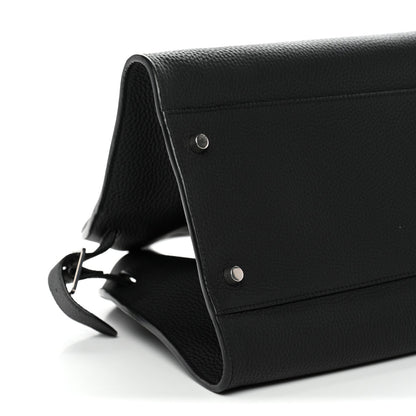 Matte Grained Calfskin EW Margaux Black