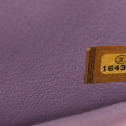 Lambskin Quilted Mini Square Flap Purple