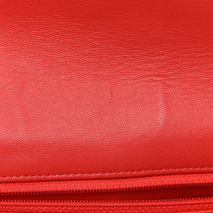 Lambskin Quilted Mini Rectangular Flap Red
