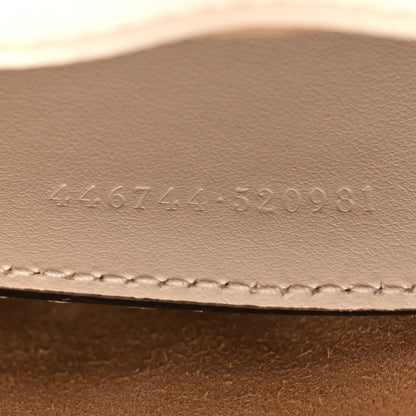 Calfskin Matelasse Mini GG Marmont Shoulder Bag White