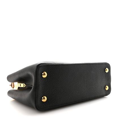 Taurillon Capucines MM Black Beige Red
