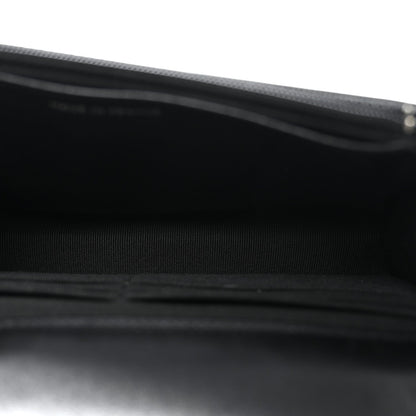 Lambskin Quilted Trendy CC Wallet On Chain WOC So Black