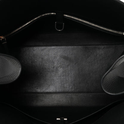 Matte Grained Calfskin EW Margaux Black