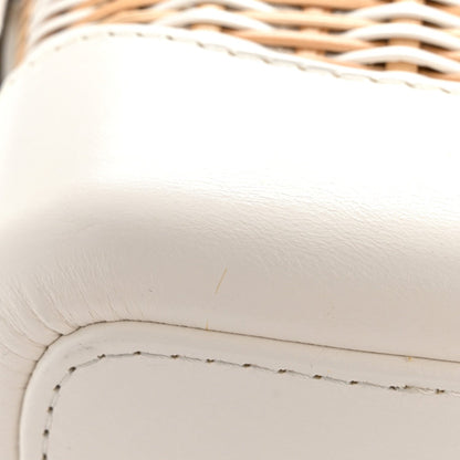 Rattan Calfskin Small Gabrielle Hobo Beige Ivory
