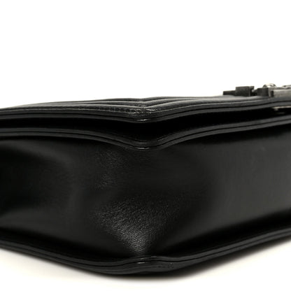 Calfskin Quilted Medium Boy Flap Black