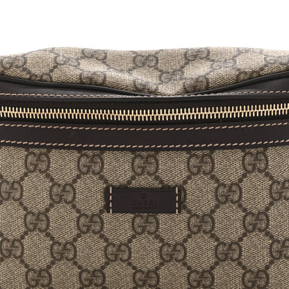 GG Supreme Monogram Belt Bag Dark Brown
