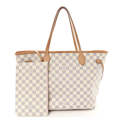 Damier Azur Neo Neverfull MM Rose Ballerine